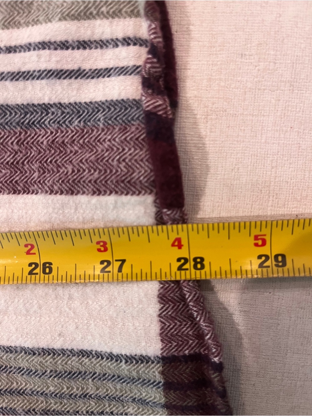 Natural reflections burgundy & olive green plaid woven flannel button down. - Picture 6 of 6